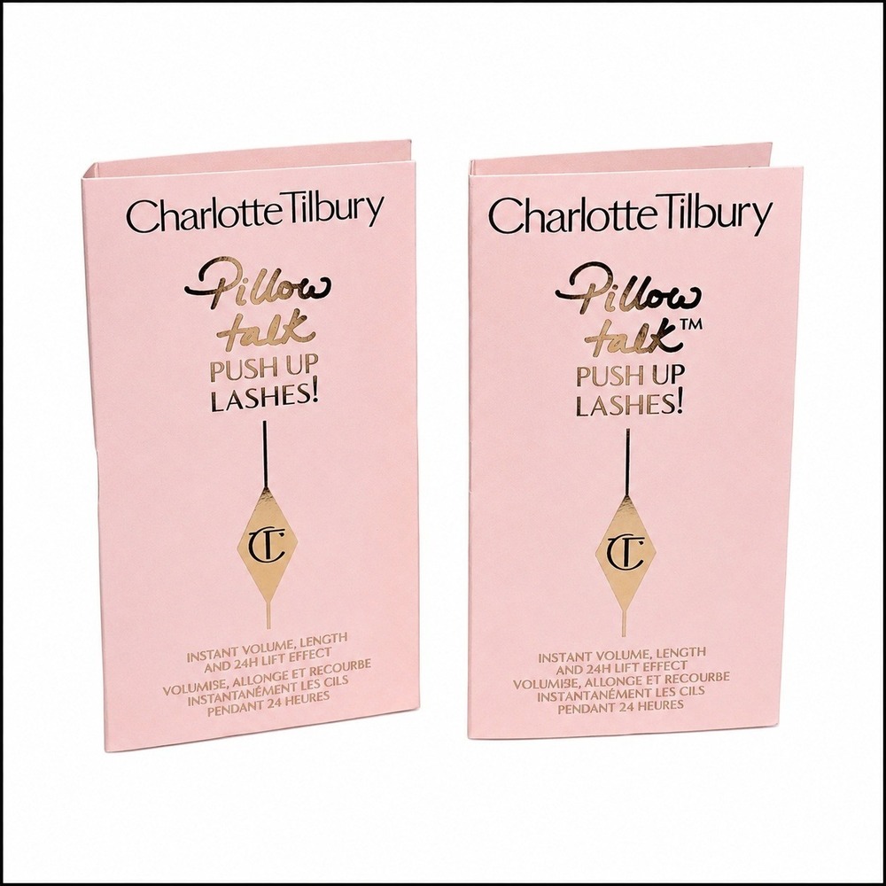 2 x Charlotte Tilbury Pillow Talk Push Up Lashes Mascara Super Black Travel Size